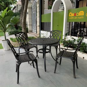 Bàn ghế nhôm đúc 05