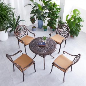 Bàn ghế nhôm đúc 08